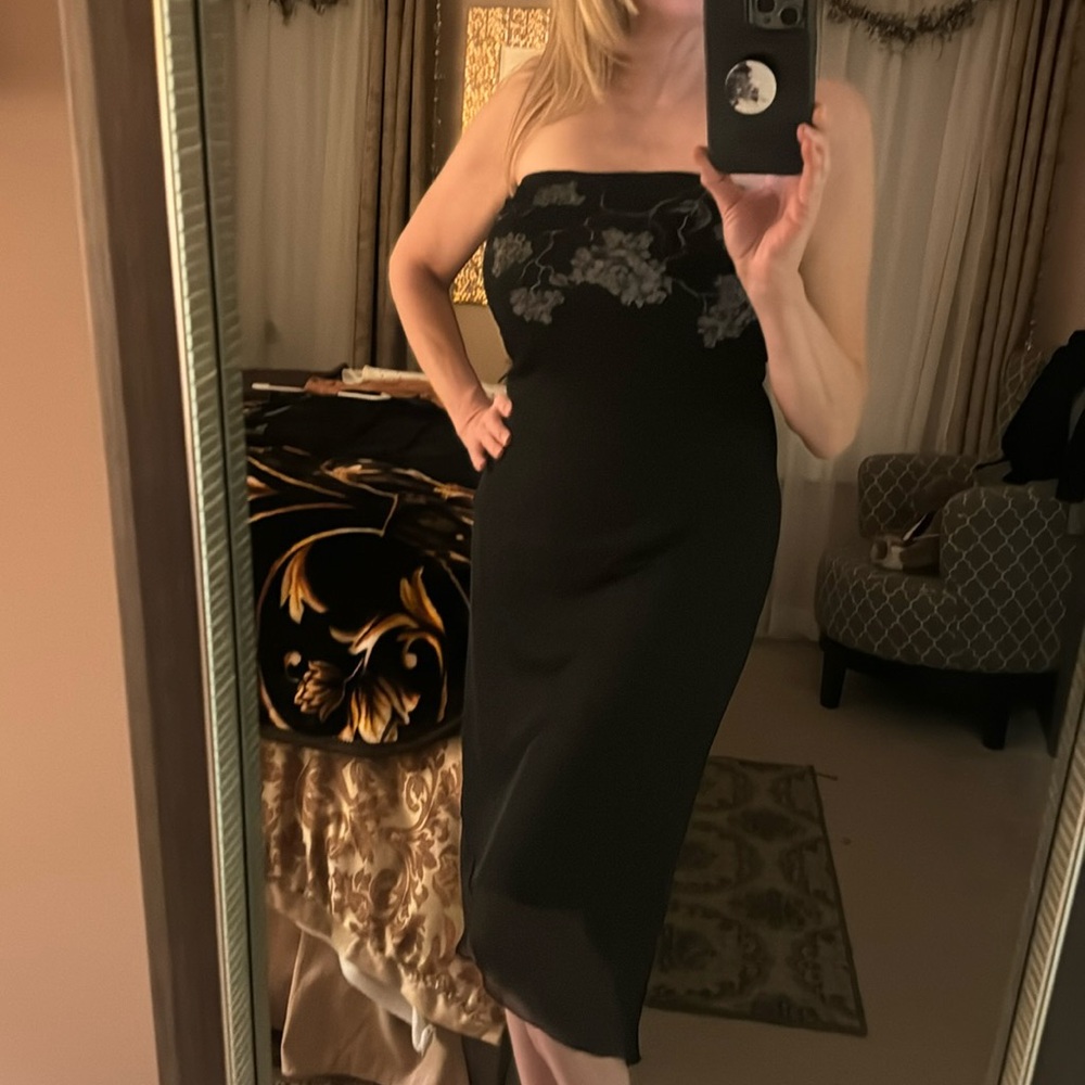 Byer too Medium Black Dresss Stretchy strappless